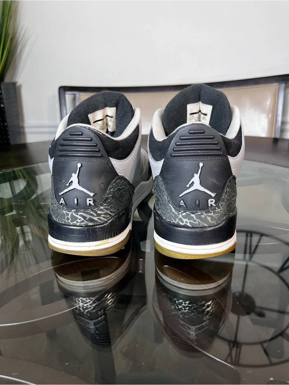 Nike Air Jordan 3 Retro Wolf Grey 2014 Black Gray Sneakers Sz 11